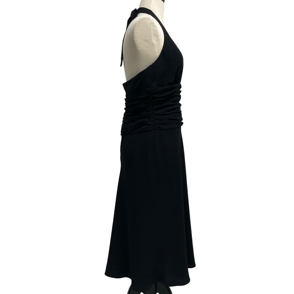 Jones Wear Black Halter Backless Knee Length Womens Size 10 Dress LBD Formal - Picture 3 of 14